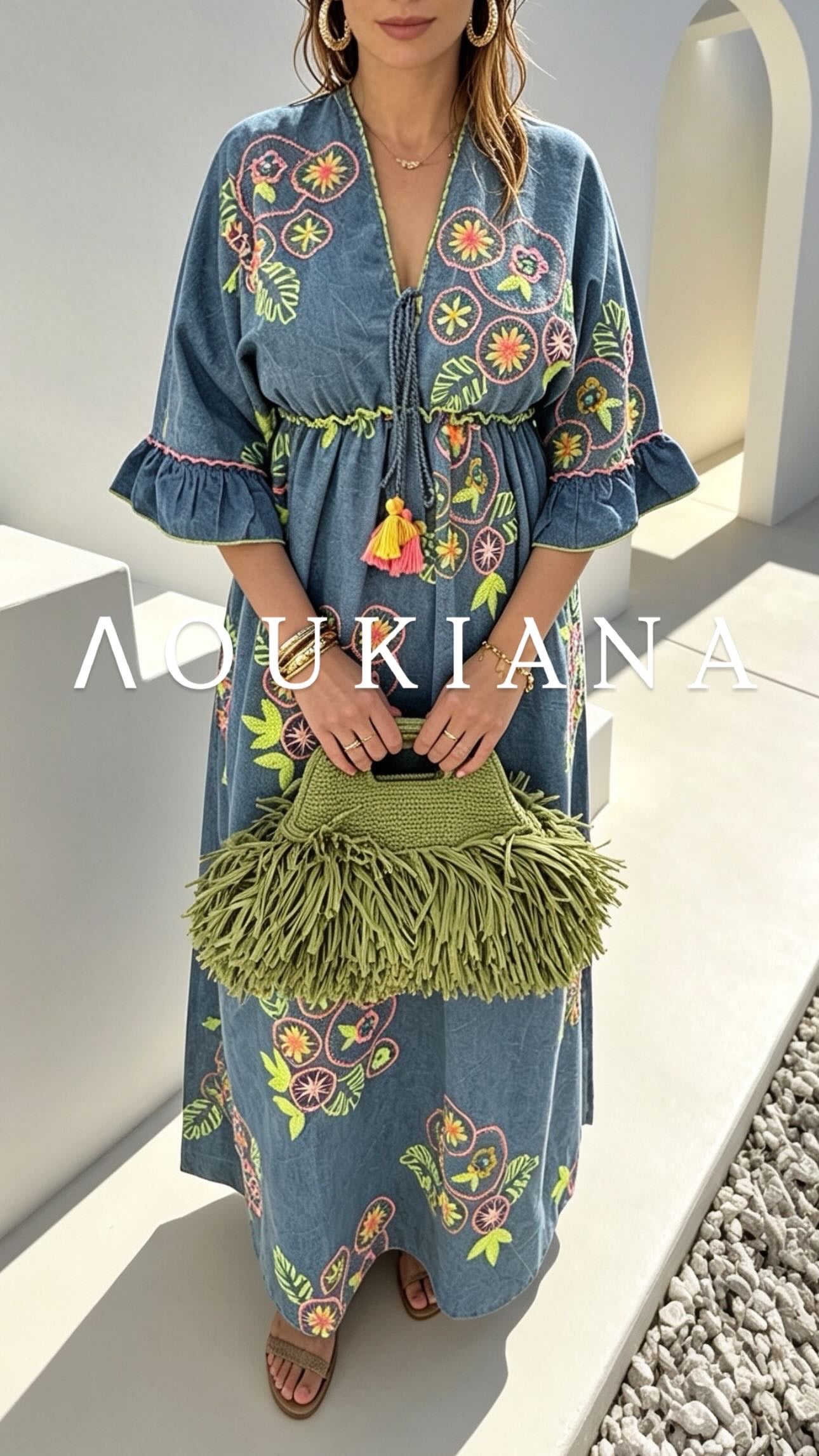 Floral Denim Dress