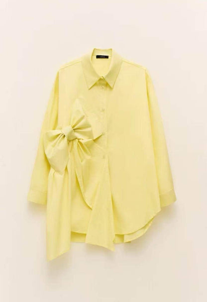 Bow Shirt in Yellow