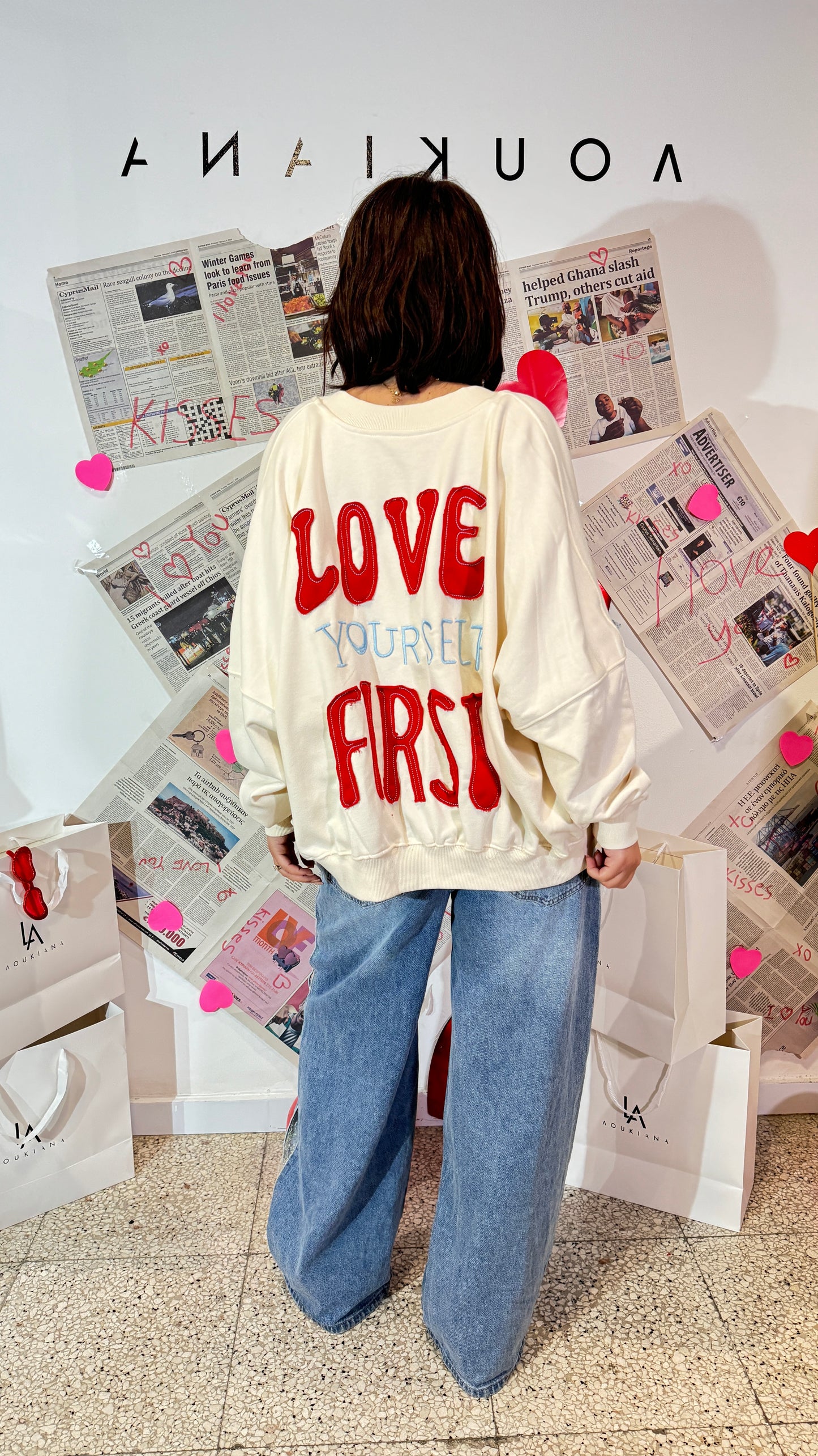 Love Yourself First Zip Sweatshirt