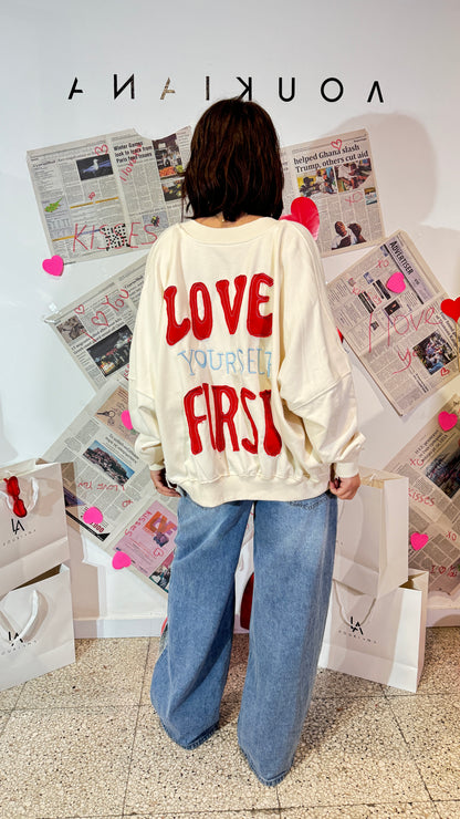 Love Yourself First Zip Sweatshirt