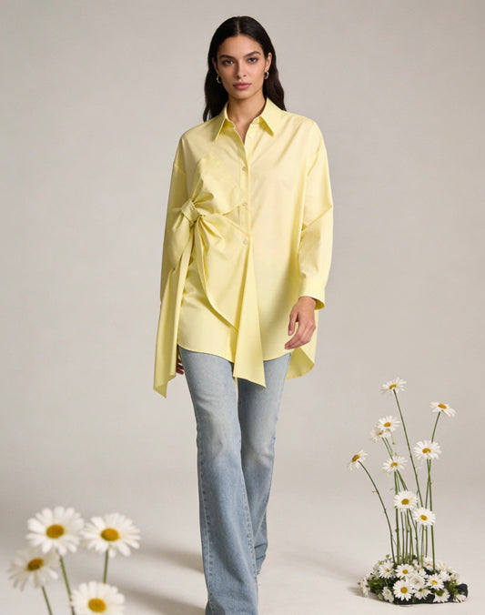 Bow Shirt in Yellow