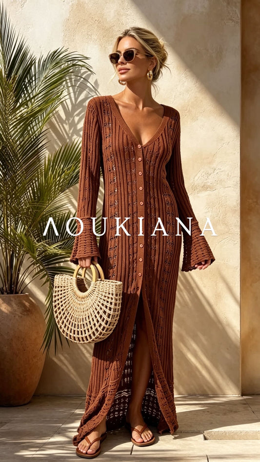 Knit Dress in Brown