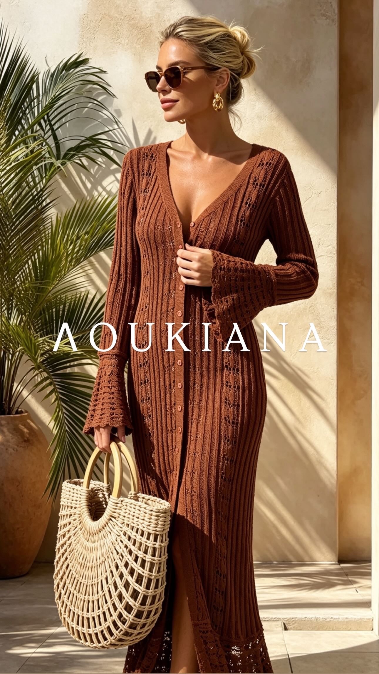 Knit Dress in Brown