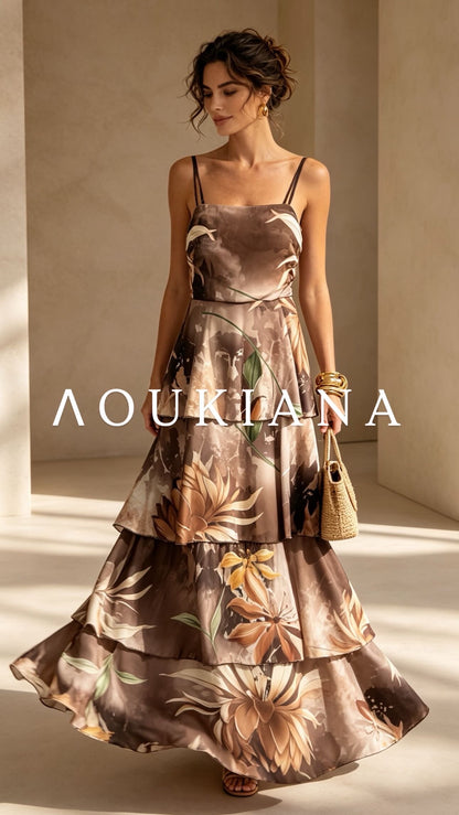 Floral Dress in Brown