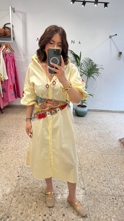 Shirt Dress in Yellow