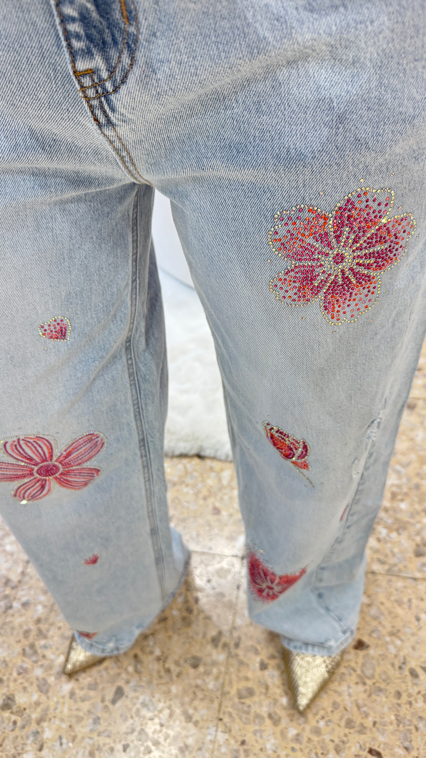 Embellished Jeans in Blue