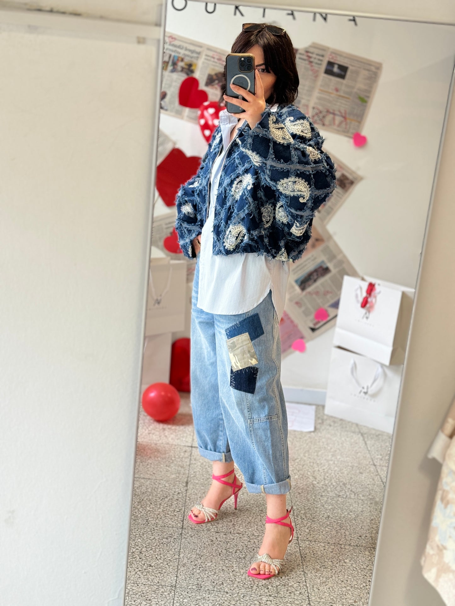 Blue Jeans with Patches