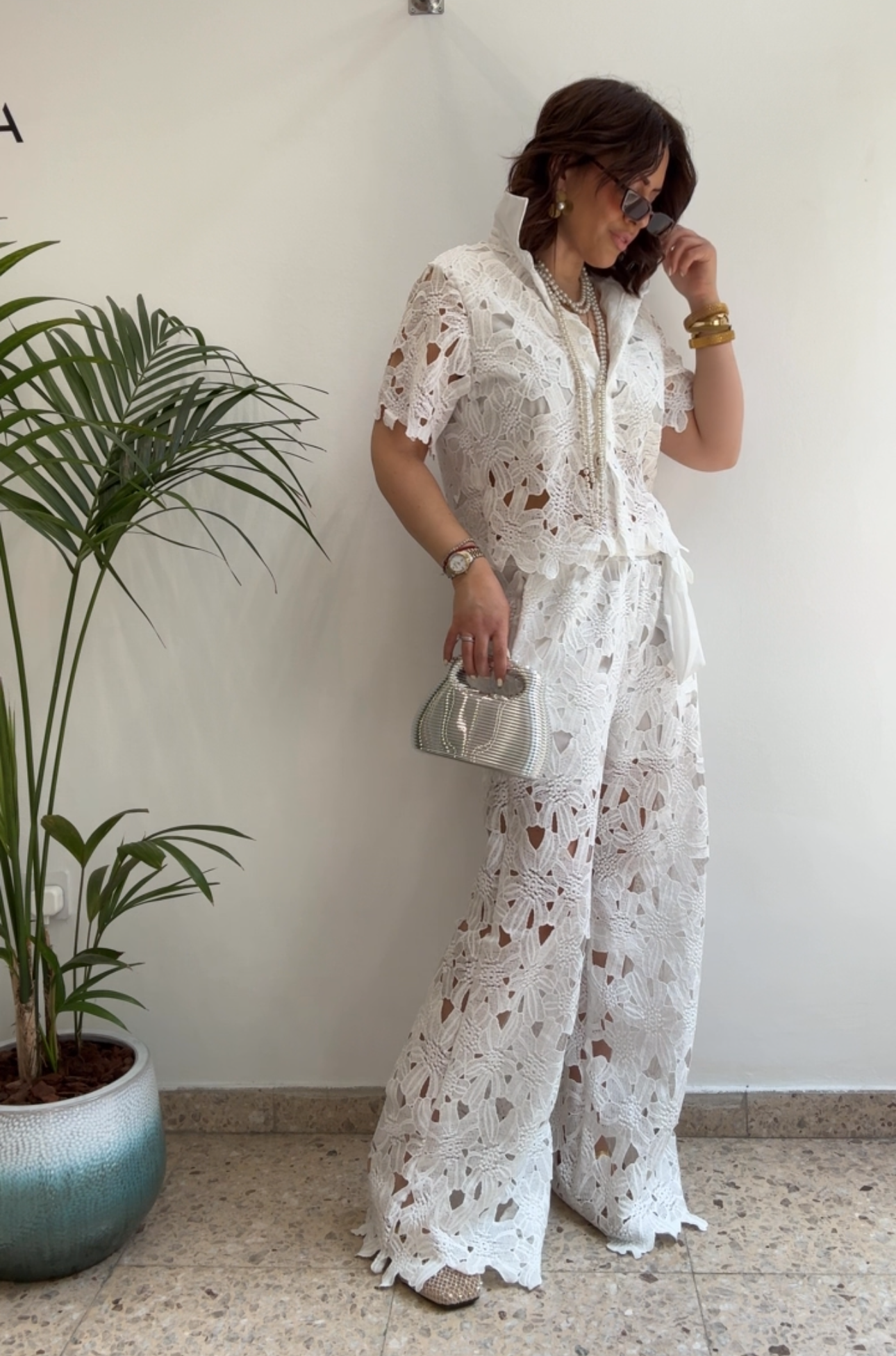 Lace Set in White