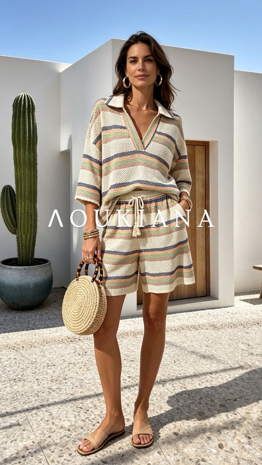 Striped Knit Set