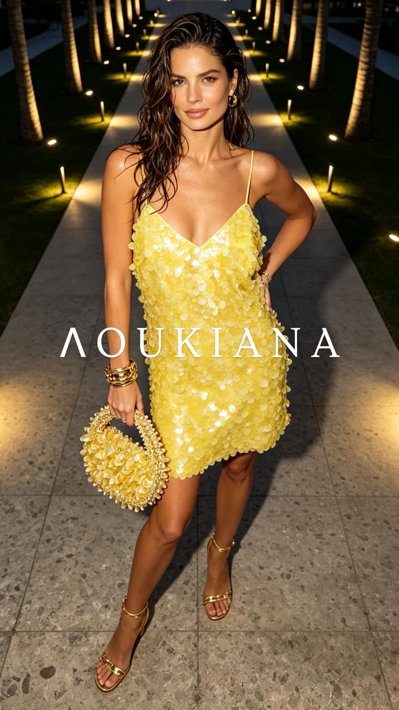 Party Dress in Yellow