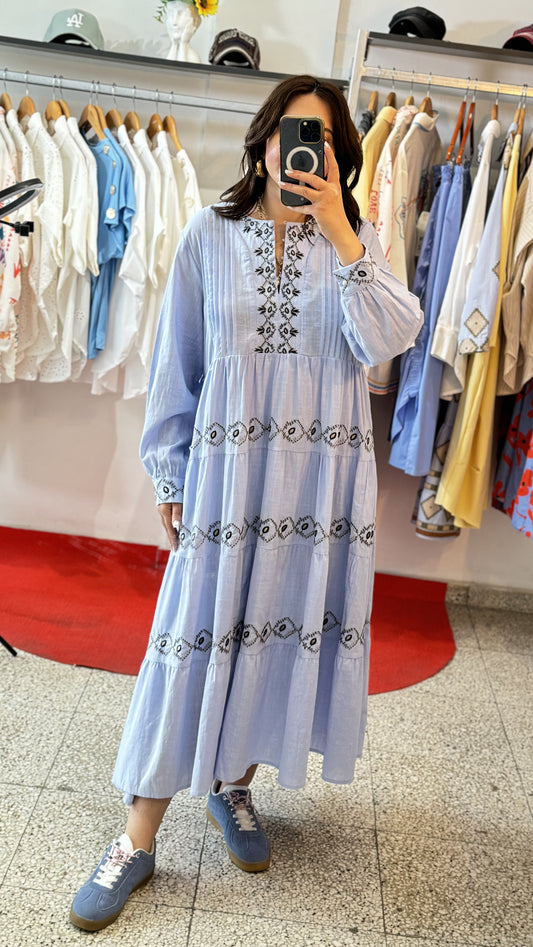 Midi Dress in Light Blue