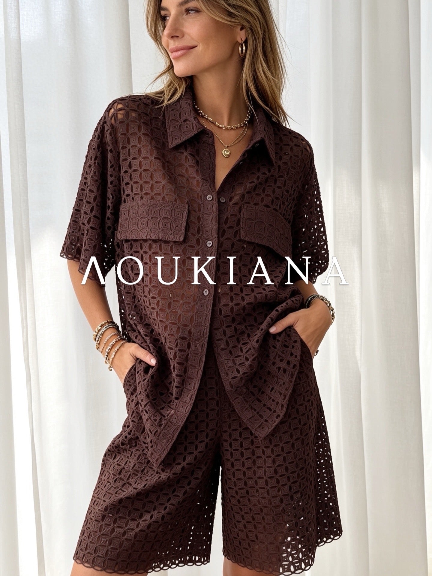 Crochet Set in Brown
