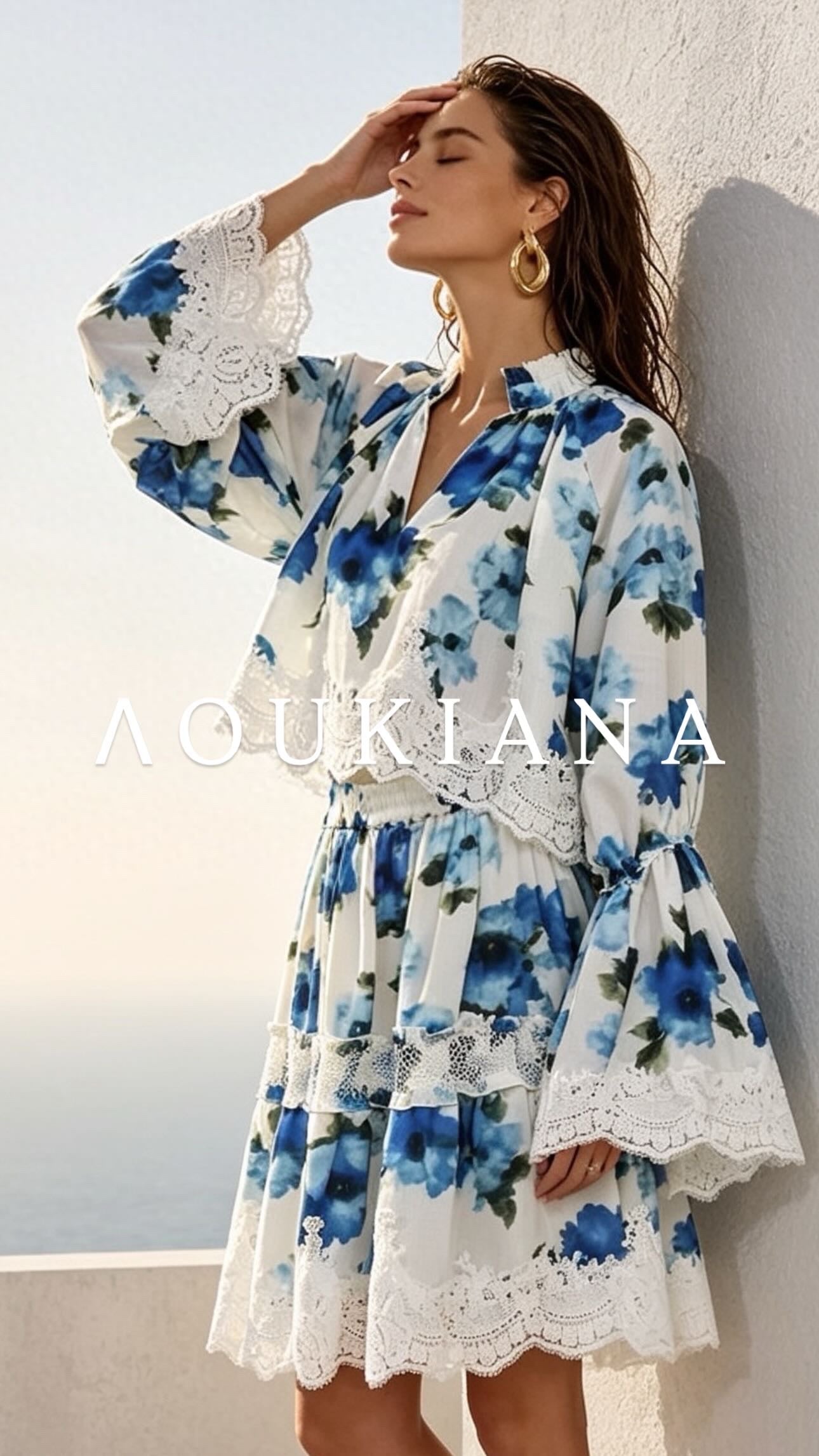 Floral Set in Blue & White