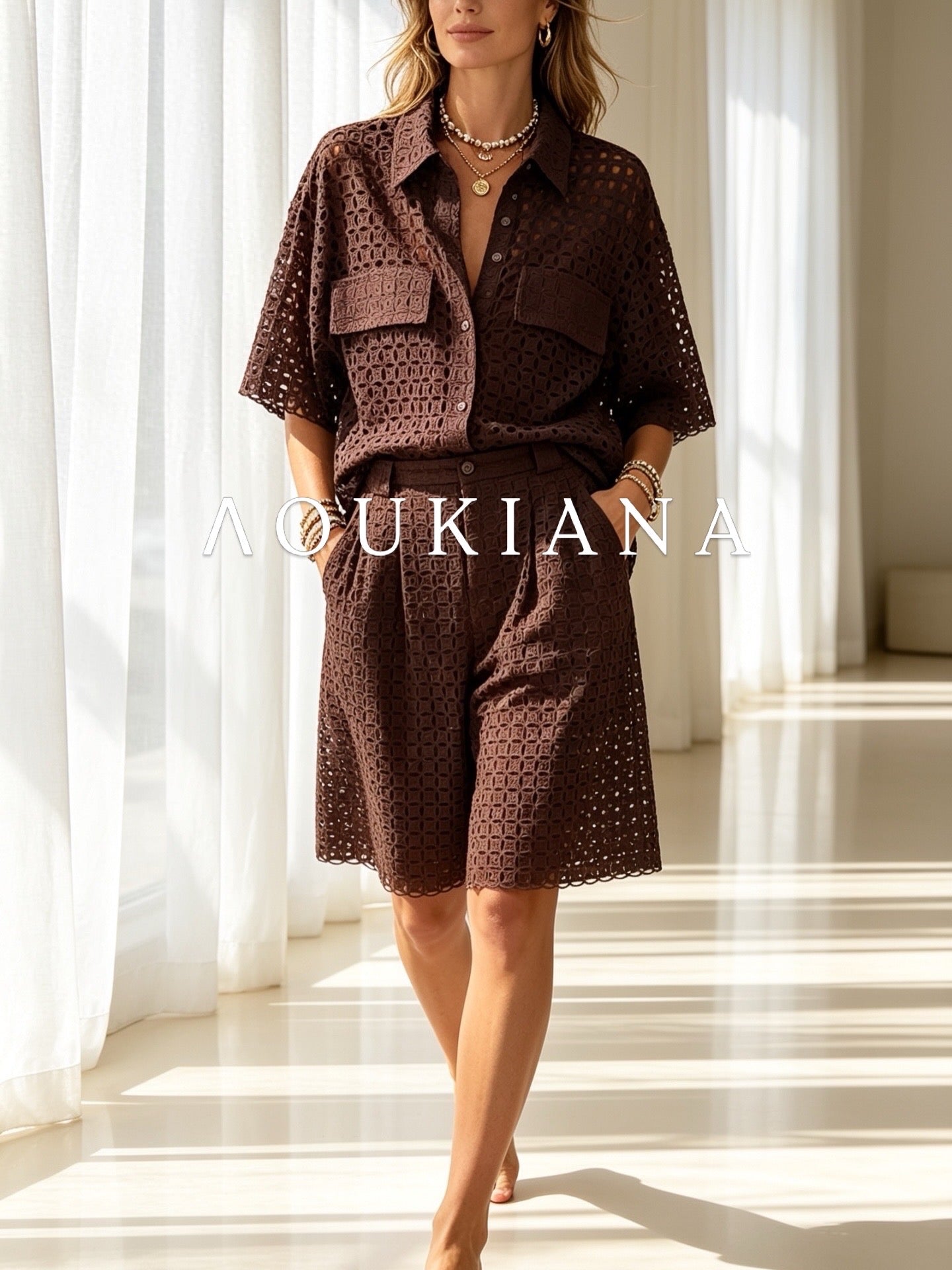 Crochet Set in Brown