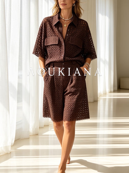 Crochet Set in Brown