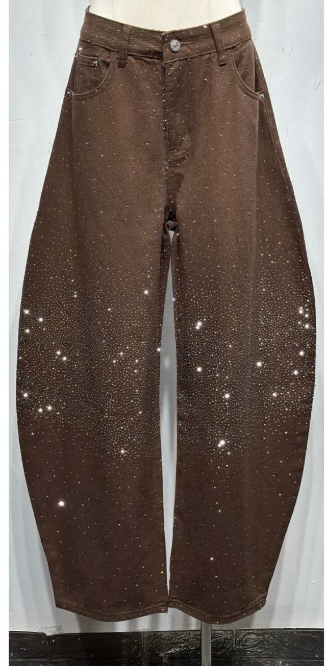Sparkly Jeans in Brown