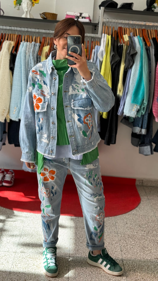 Denim with prints
