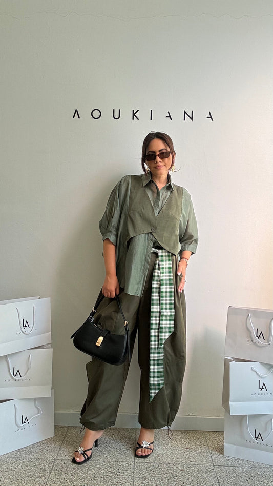Relaxed Trousers in Khaki