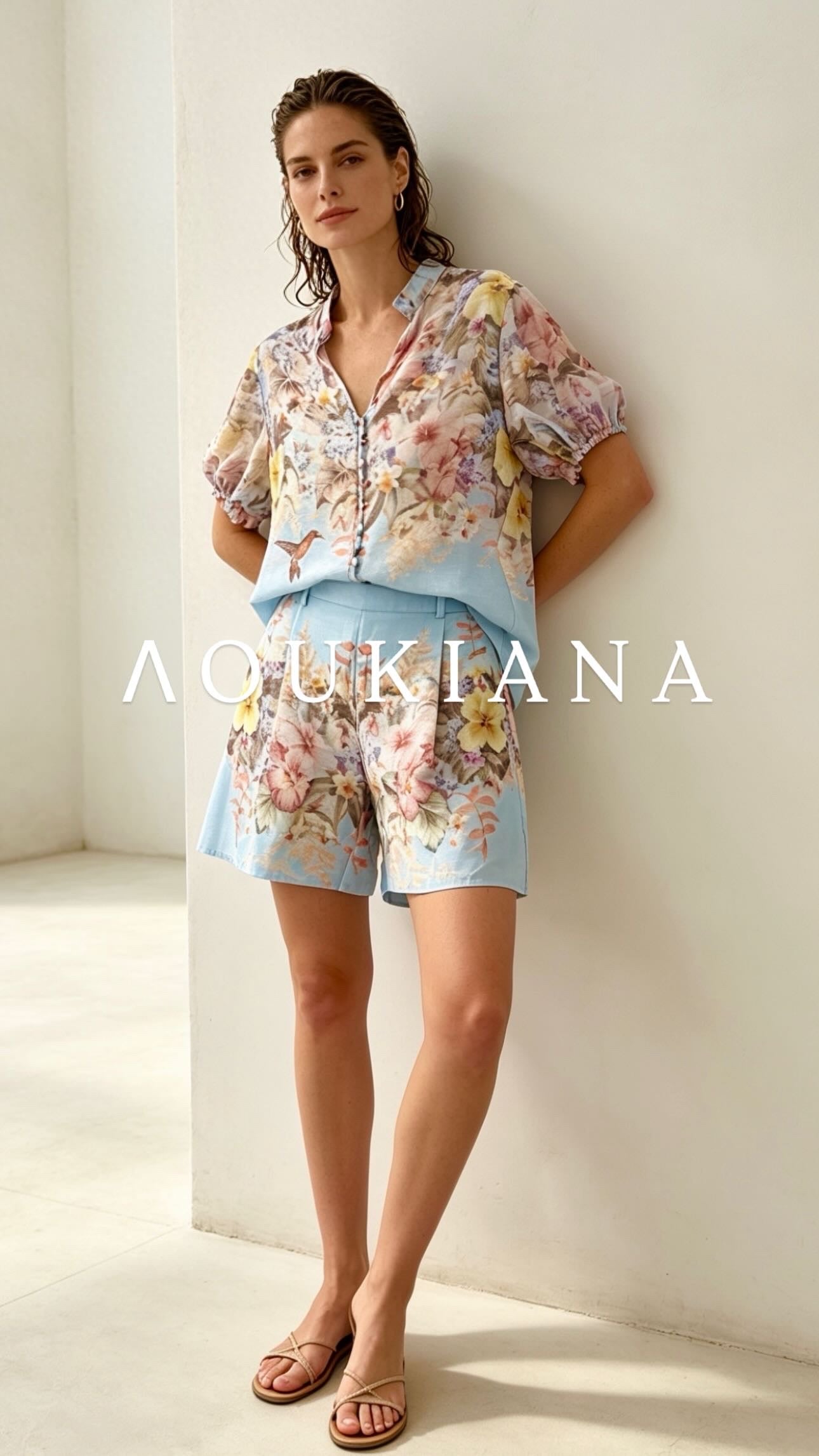 Floral Set in Light Blue