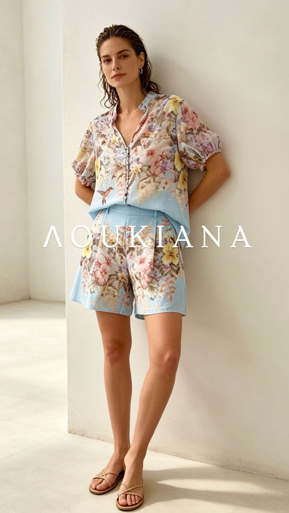 Floral Set in Light Blue