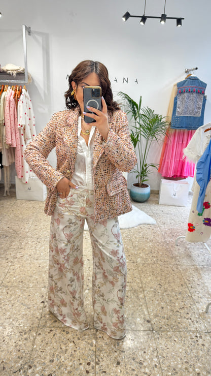 Wide Jeans in Flower Print