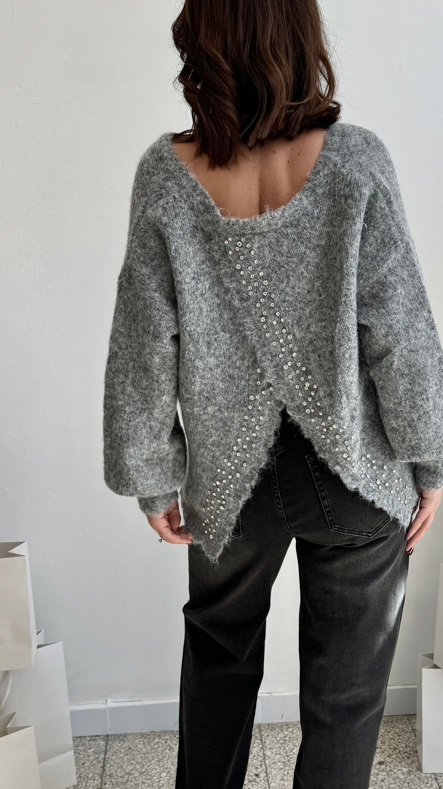 Jumper with Embellished Back