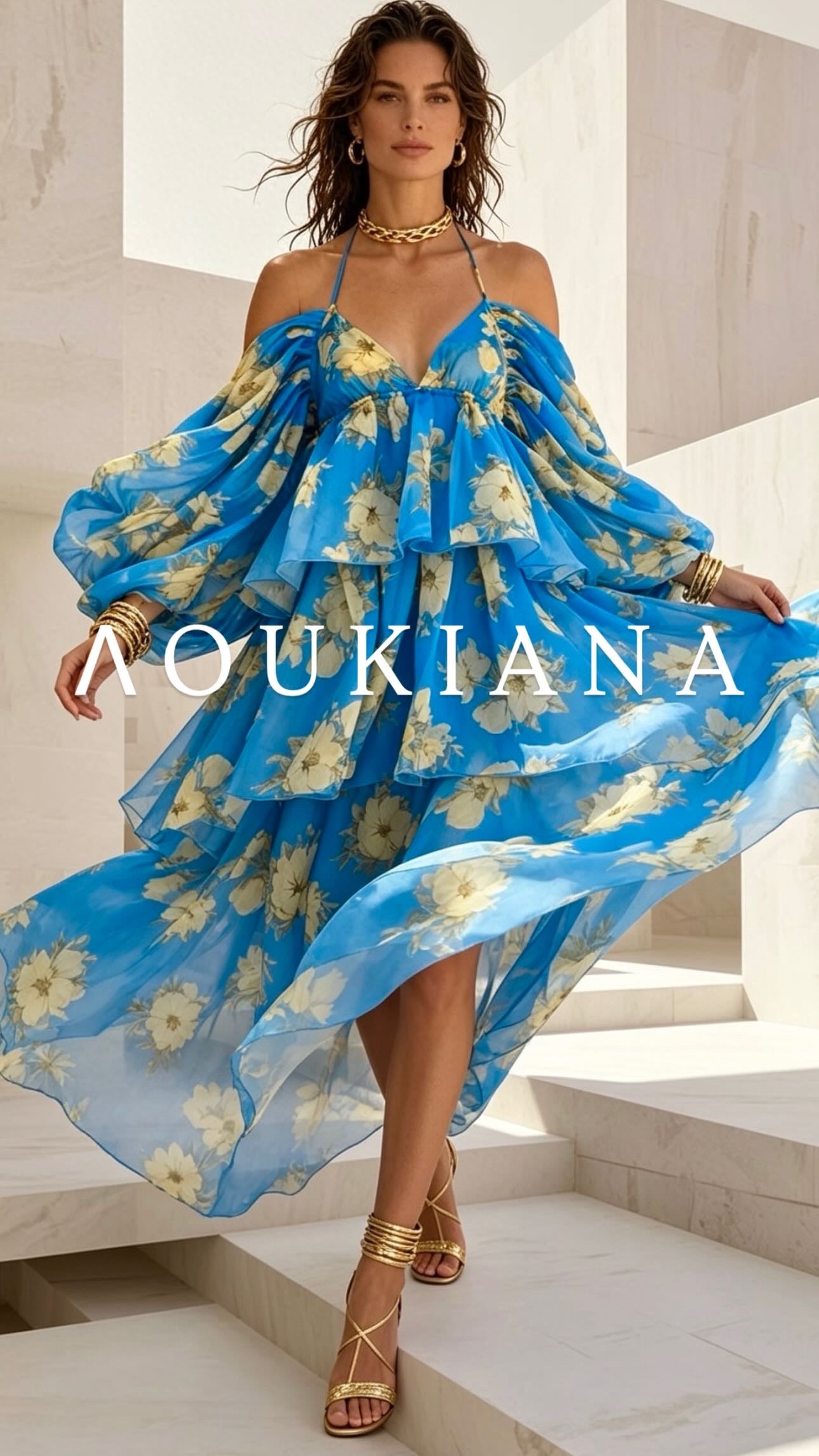 Floral Dress in Blue