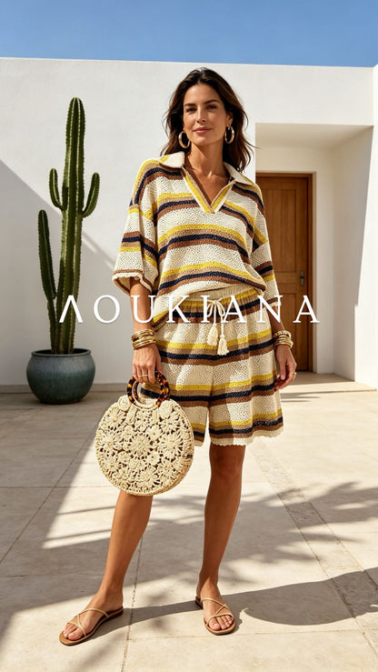 Striped Knit Set