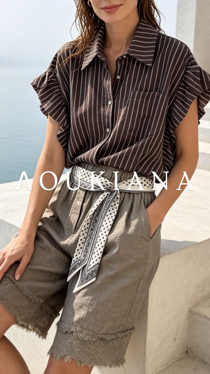 Striped Shirt in Brown