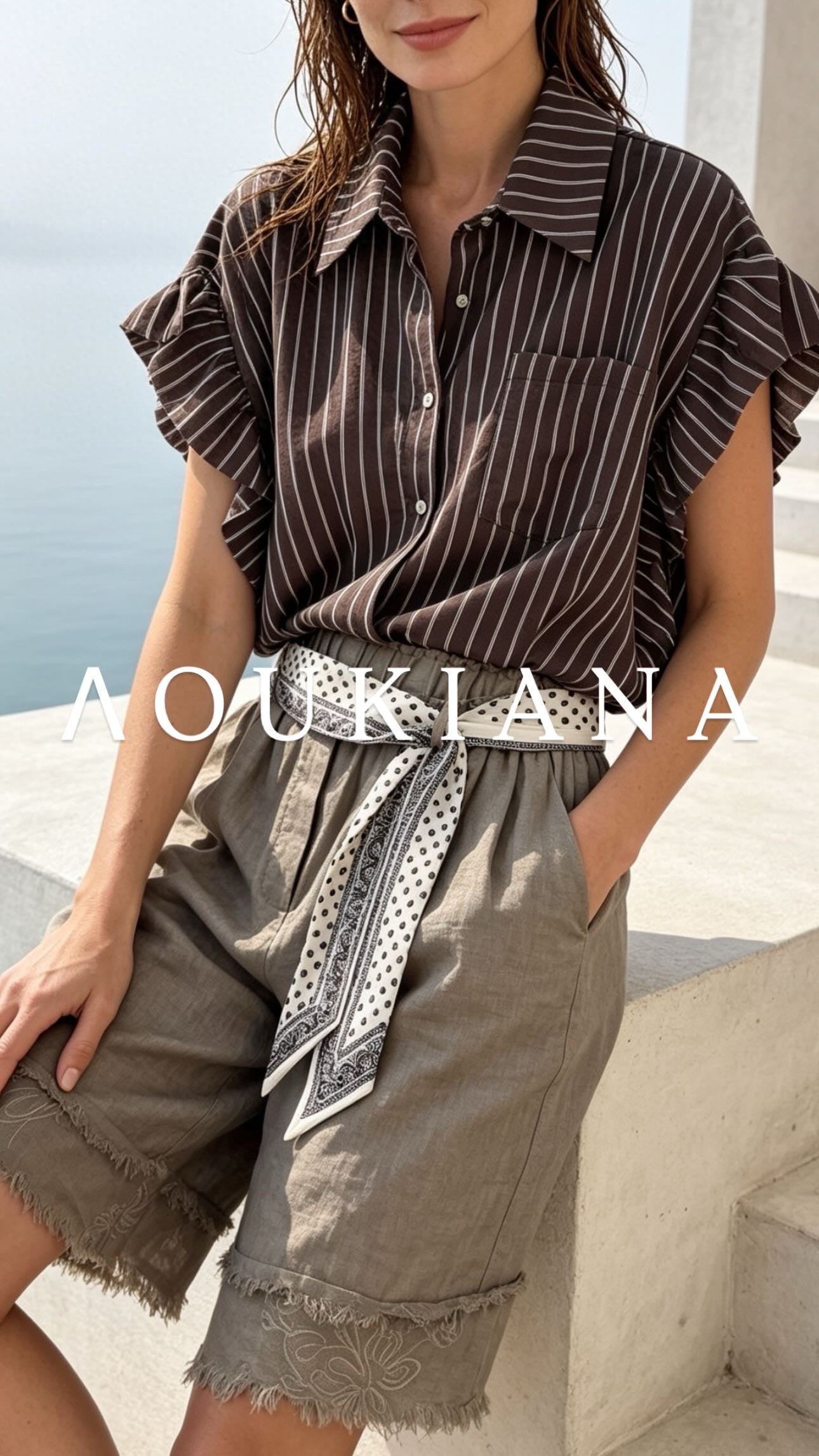 Bermuda Shorts in Taupe