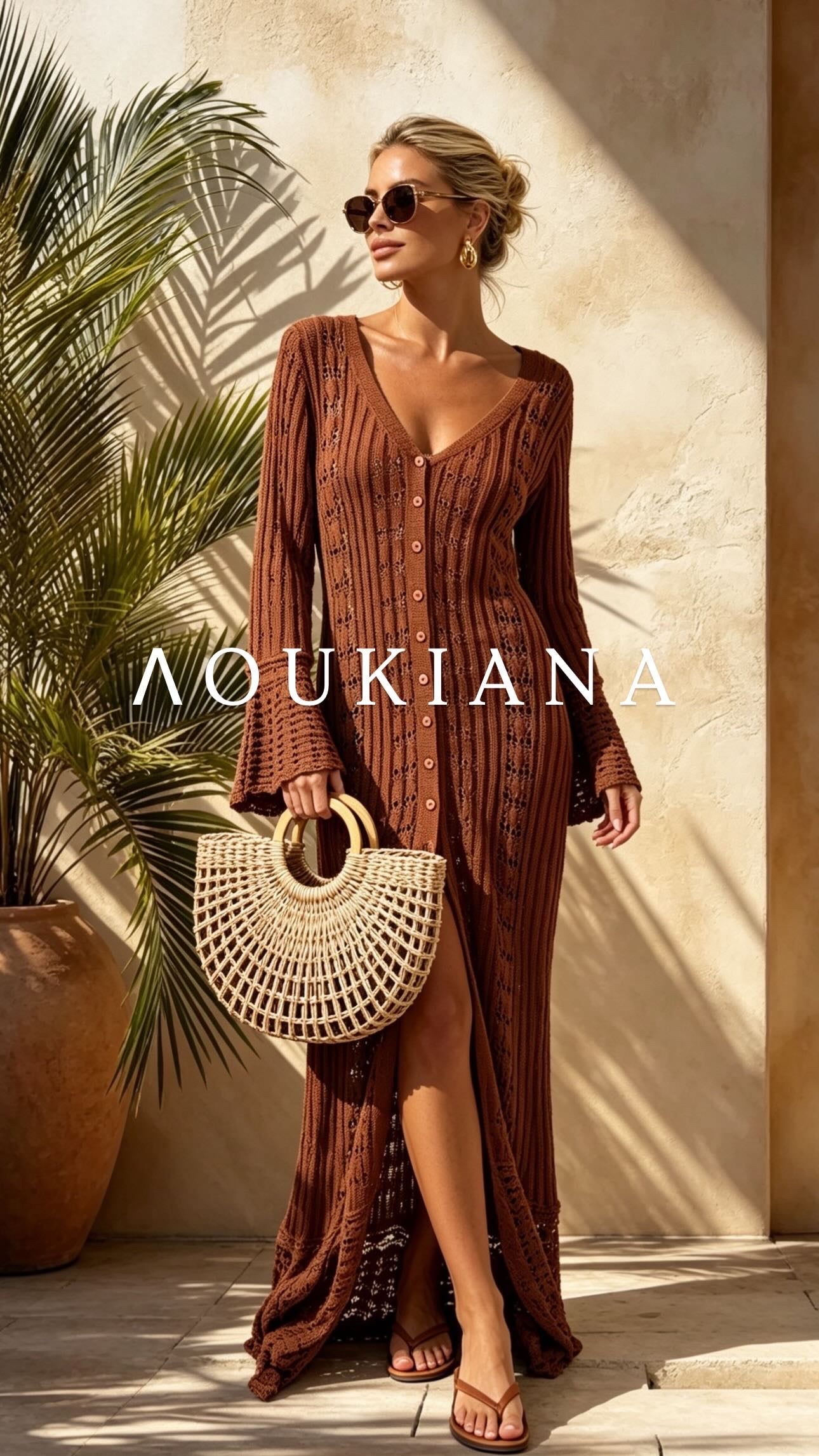 Knit Dress in Brown