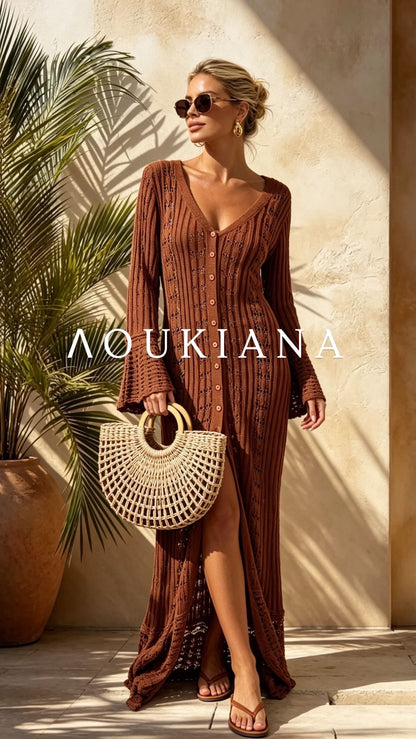 Knit Dress in Brown