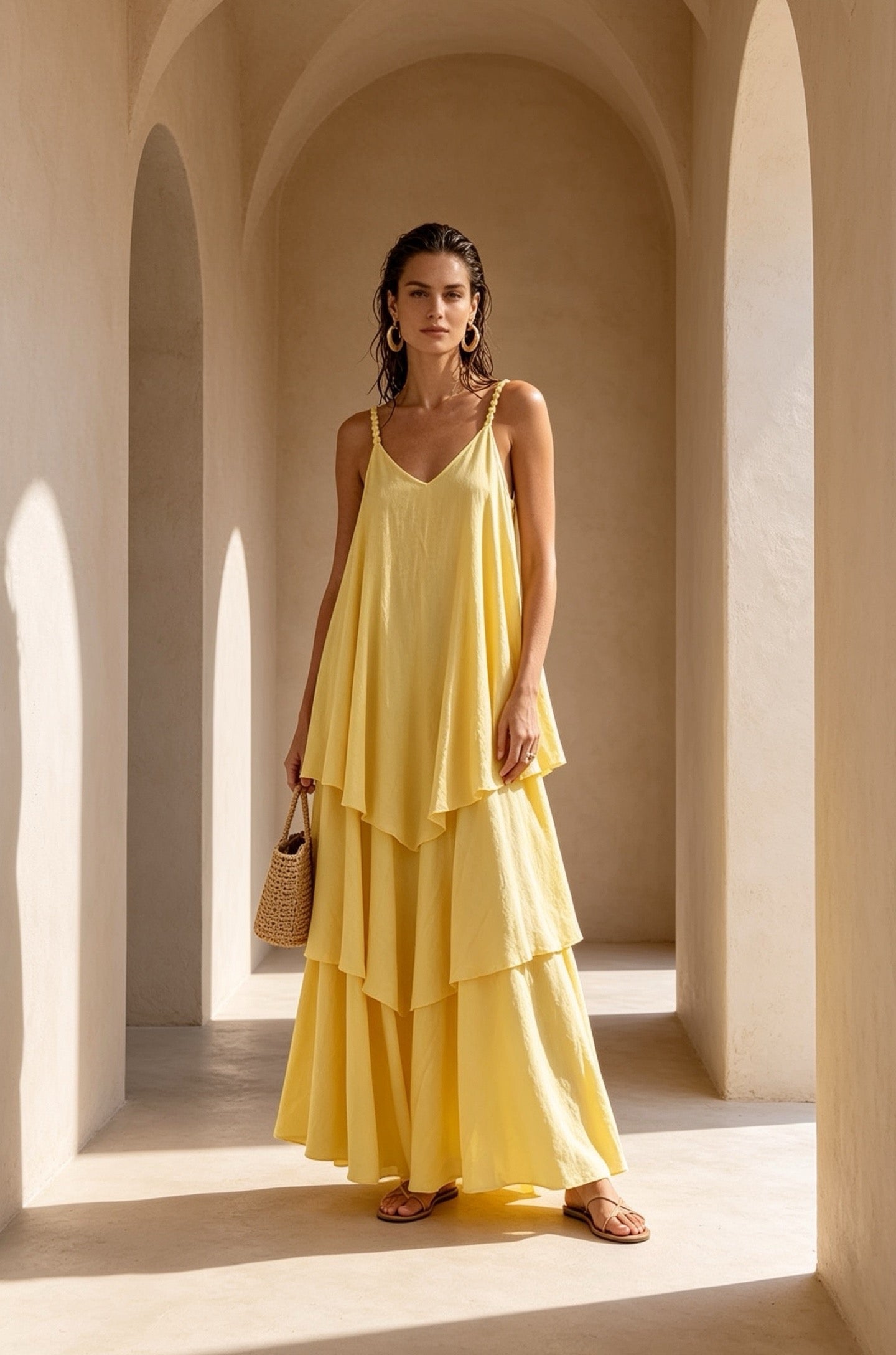 Airy Dress in Yellow