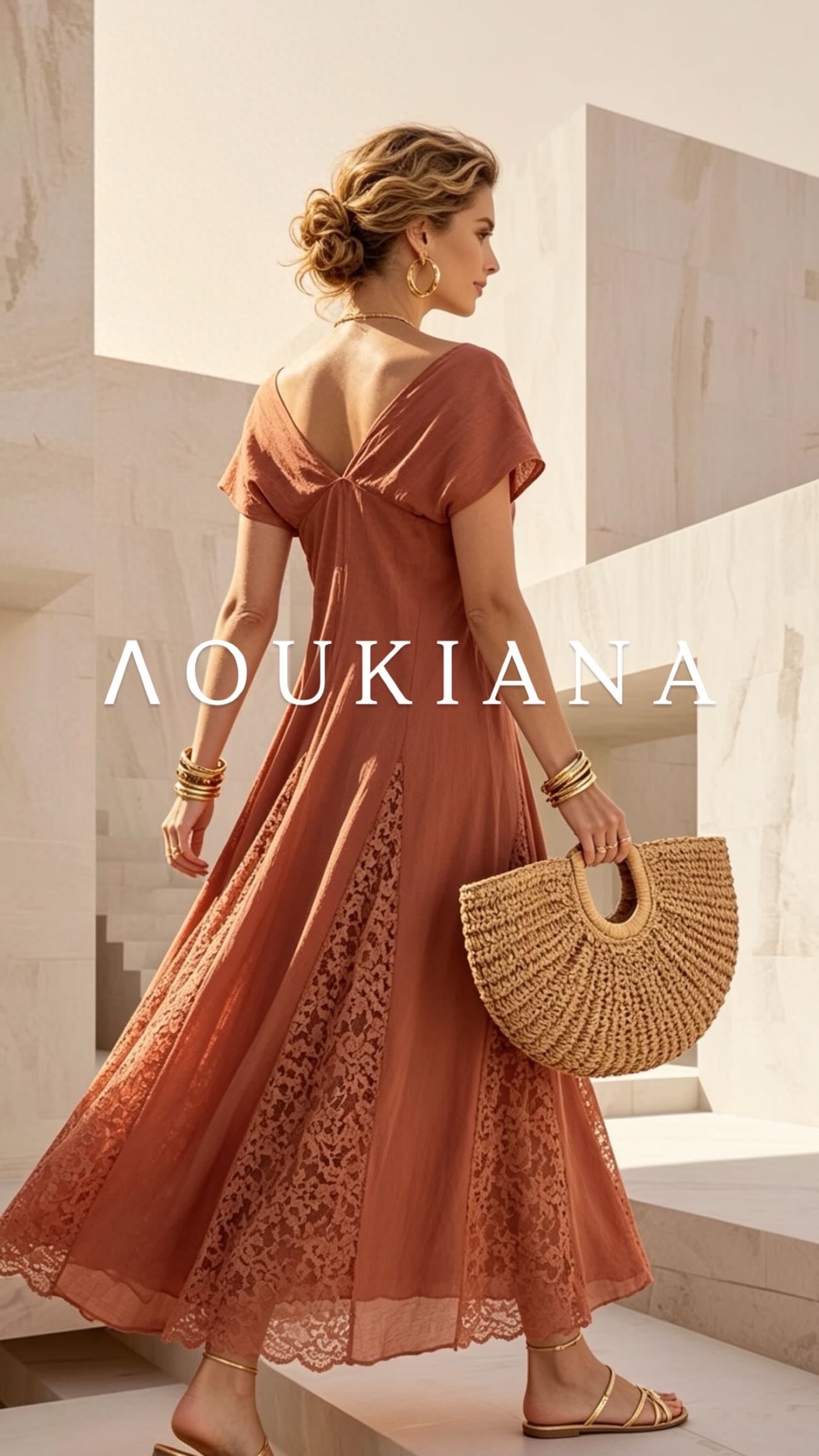 Maxi Dress in Burnt Orange