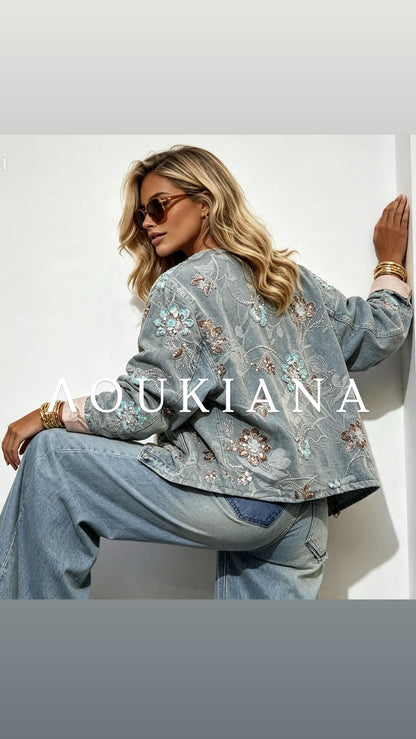 Embroidered denim jacket