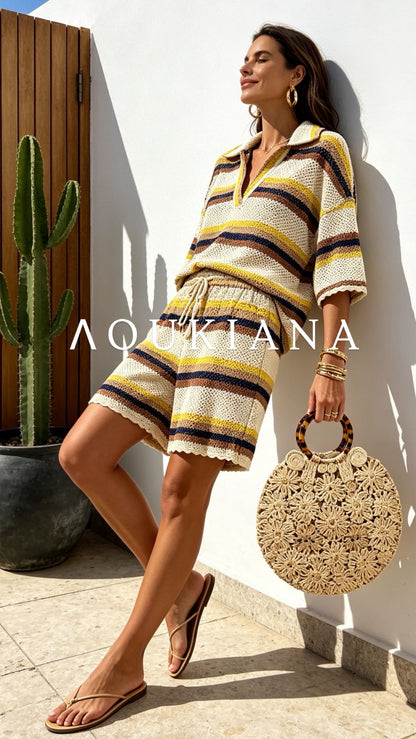 Striped Knit Set
