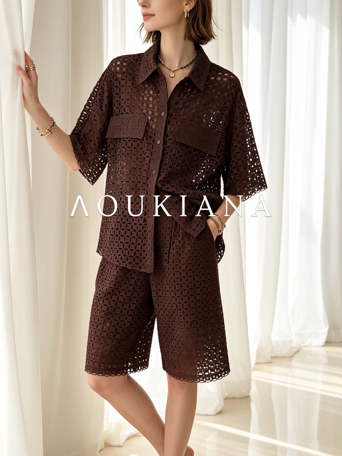 Crochet Set in Brown