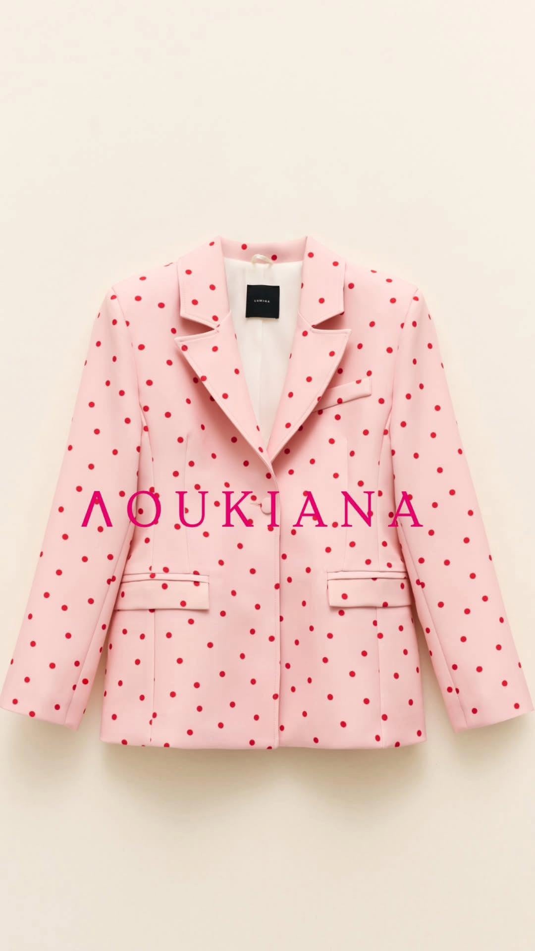 Suit Set in Polka Dot Pink