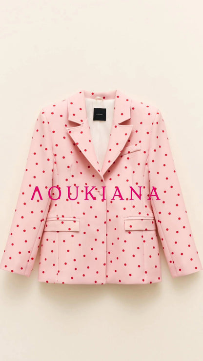 Suit Set in Polka Dot Pink