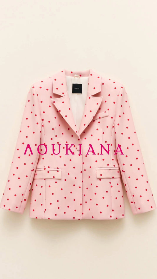 Suit Set in Polka Dot Pink