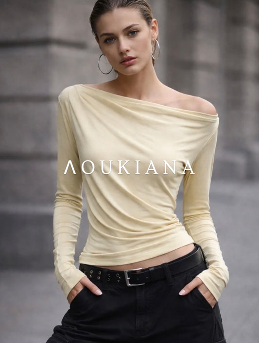 One-Shoulder Top in Yellow