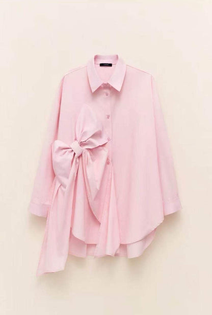Bow Shirt in Pink