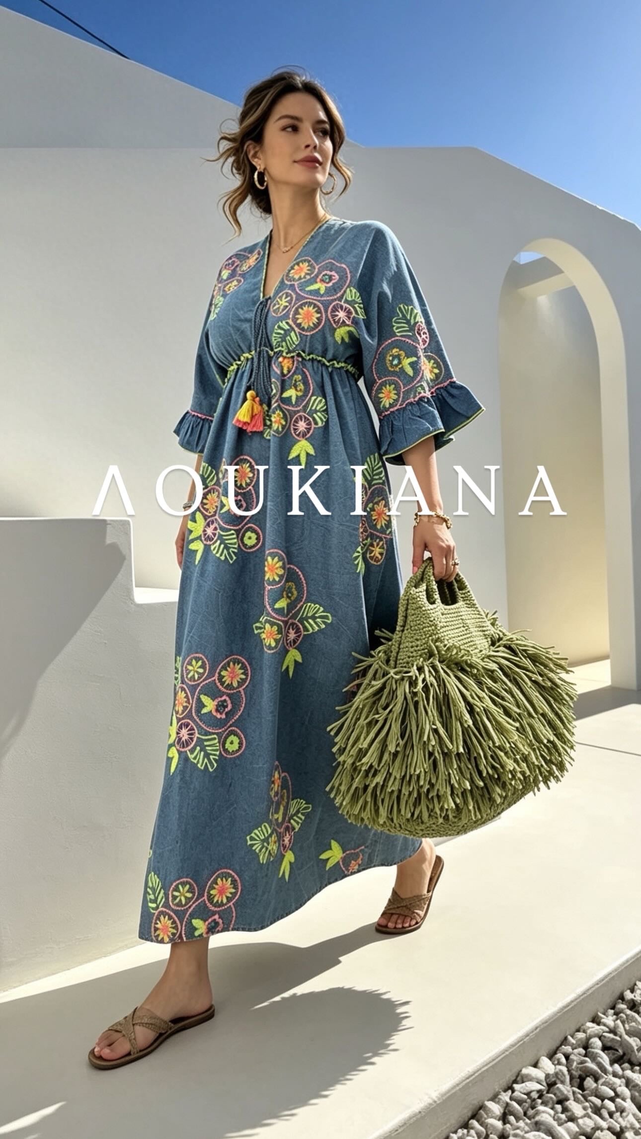 Floral Denim Dress
