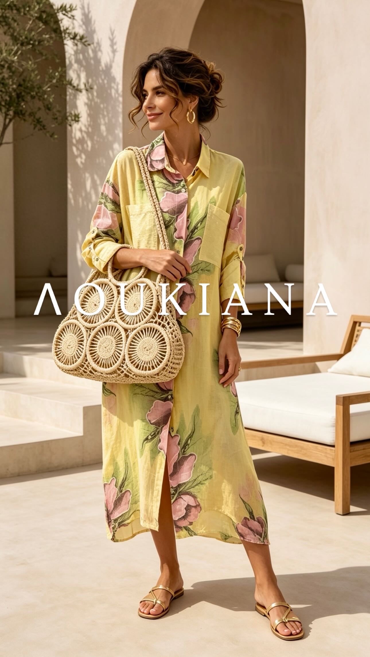 Shirt Dress with flowers