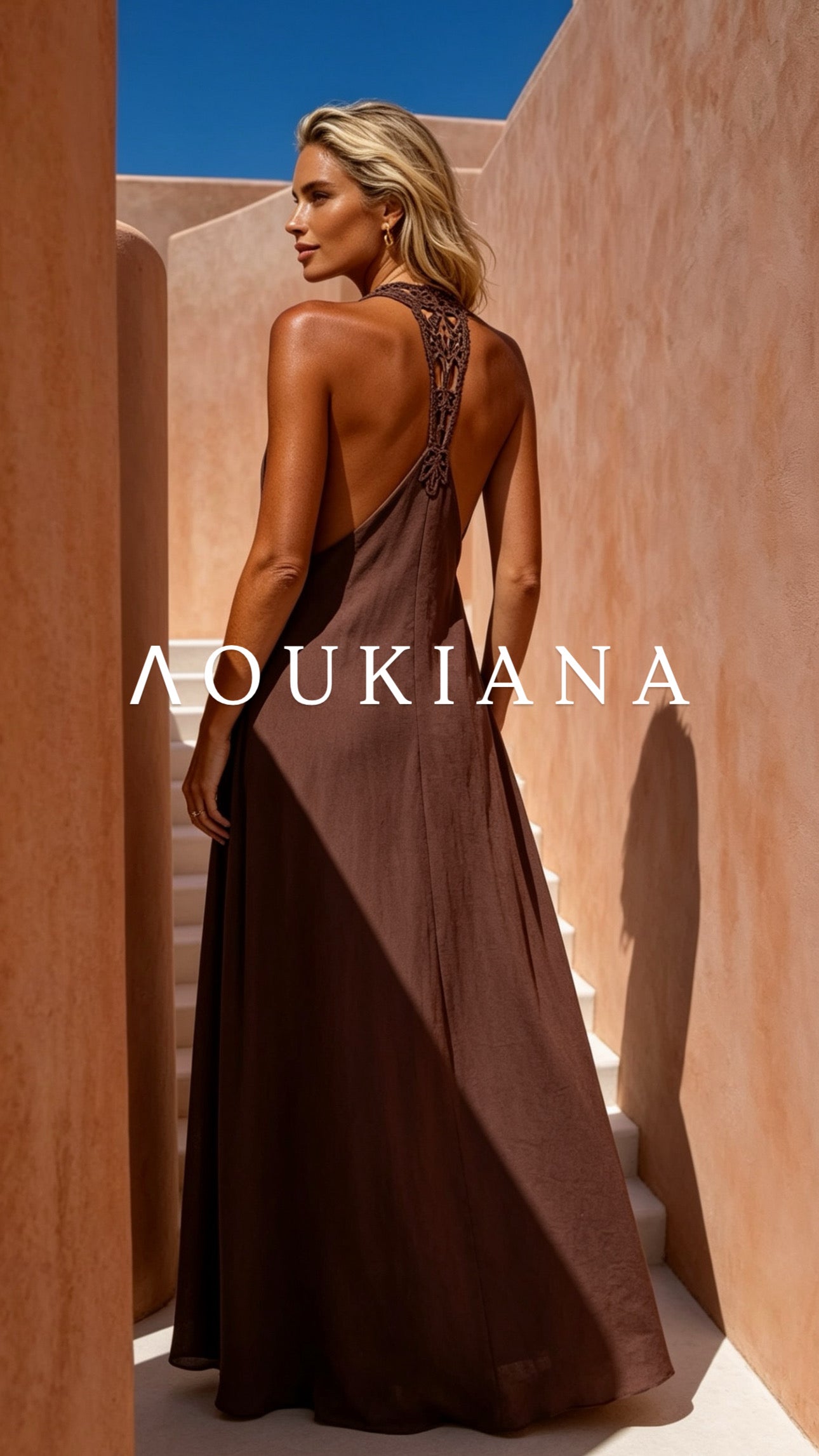 Relaxed Dress in Brown