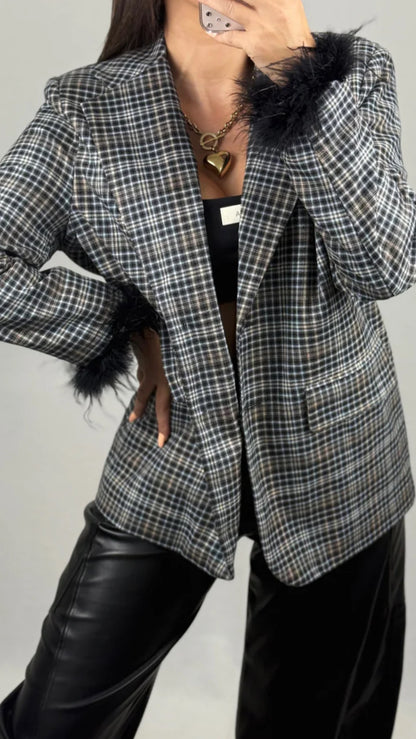 Checkered Blazer