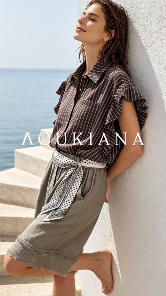Striped Shirt in Brown