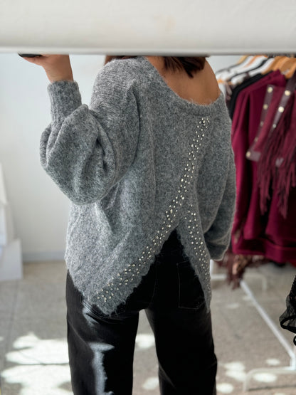 Jumper with Embellished Back