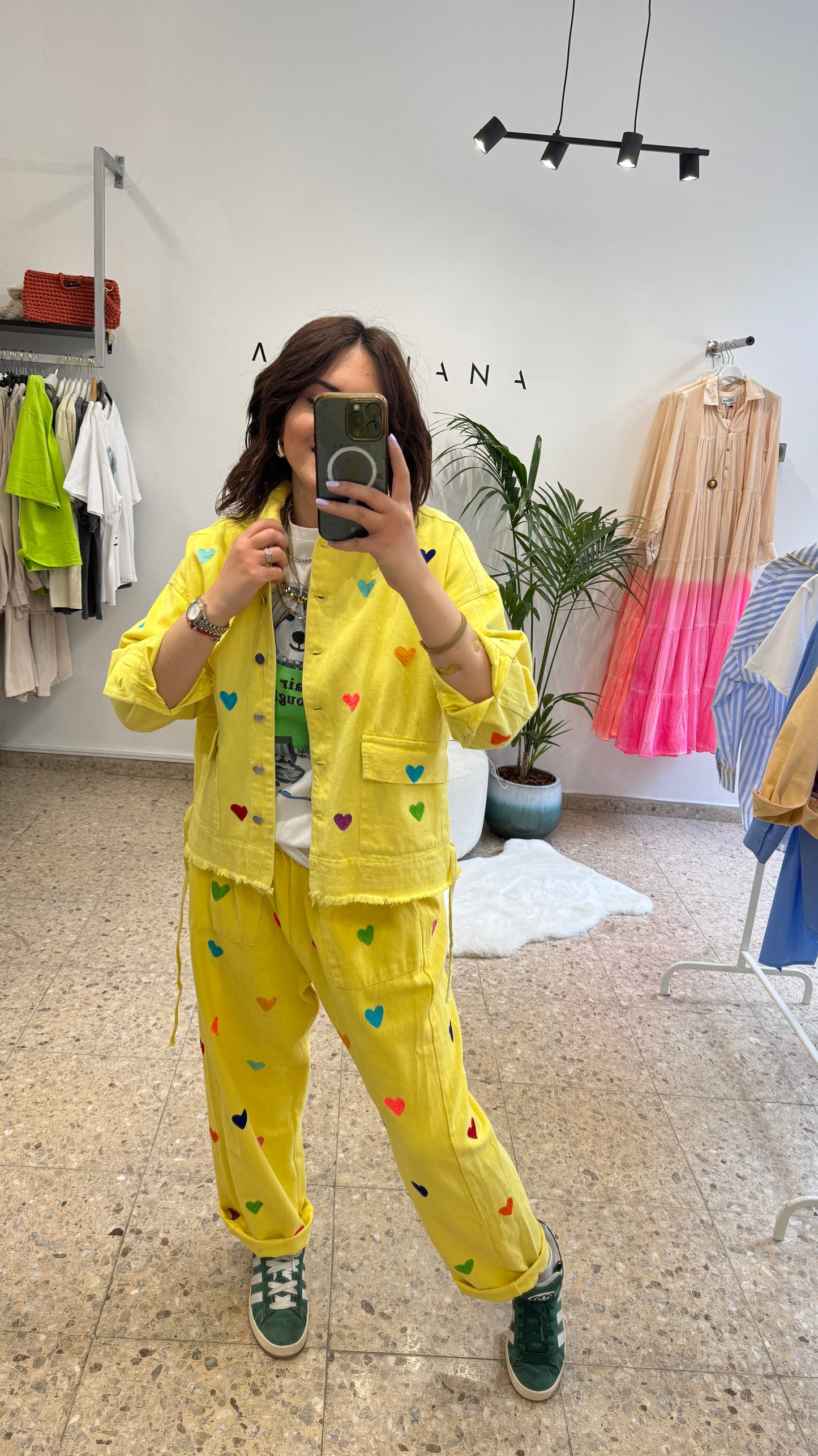 Denim Love Set in Yellow