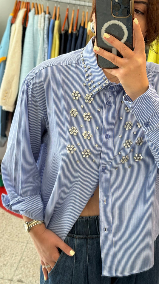 Shirt with strass